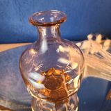 Petit vase ancien en verre transparent Vieux Rose - début XXème