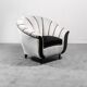 Fauteuil en velours gris 50
