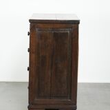 English antique oak chest of drawers / commode from the early 18th century