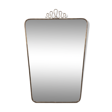 Gio Ponti, brass wall mirror from the 1950s.