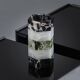 Emma vase in marble, white and green onyx