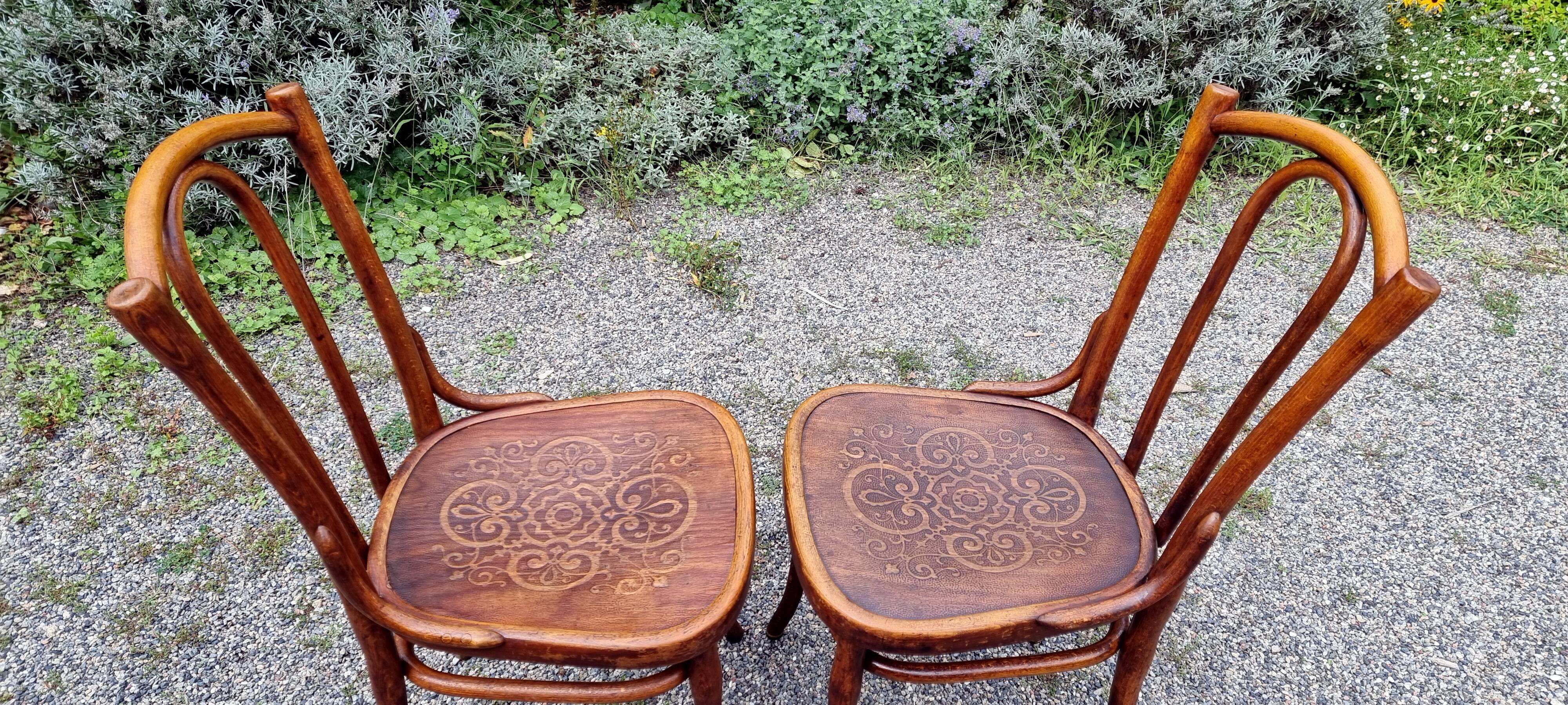 Pair of THONET N°56 chairs circa 1900