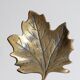 Trinket bowl vintage brass leaf