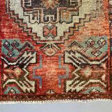Small Vintage Turkish Rug 82x53 cm, Short Runner, Tribal, Shabby, Mini Carpet