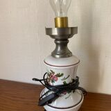 Porcelain lamp with floral decoration