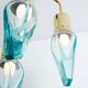 Flavio Poli for Seguso Murano glass and brass chandelier 1950