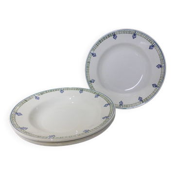 4 vintage St Amand deep plates 211259