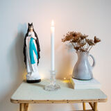 Worked glass candle holder