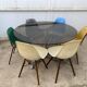 Smoked glass round table chrome Florence Knoll Roche Bobois an70