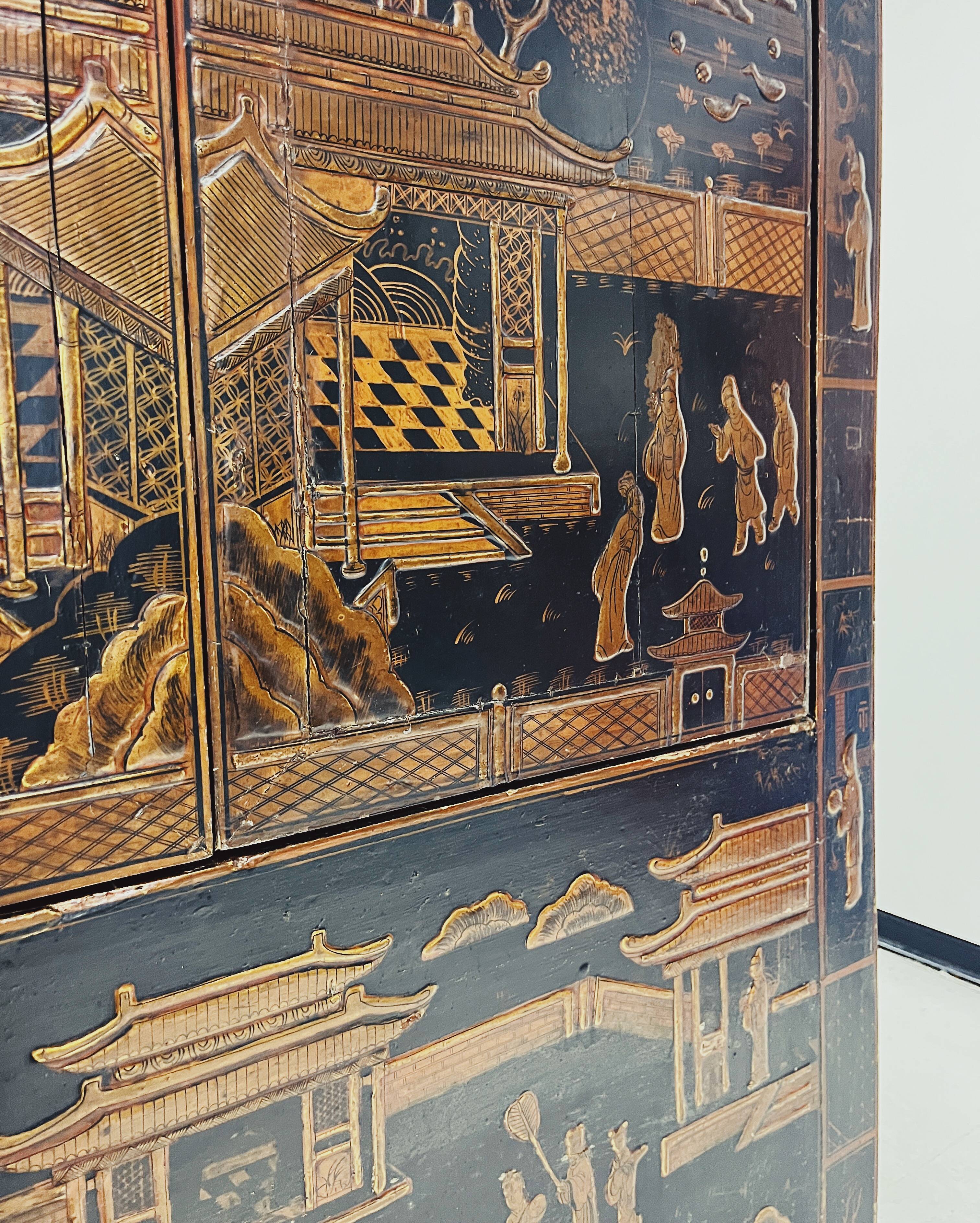 Antique Chinese cabinet with inlay work