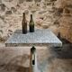 Table de bistrot de jardin industrielle avec plateau en terrazzo, France, milieu du XXe siècle