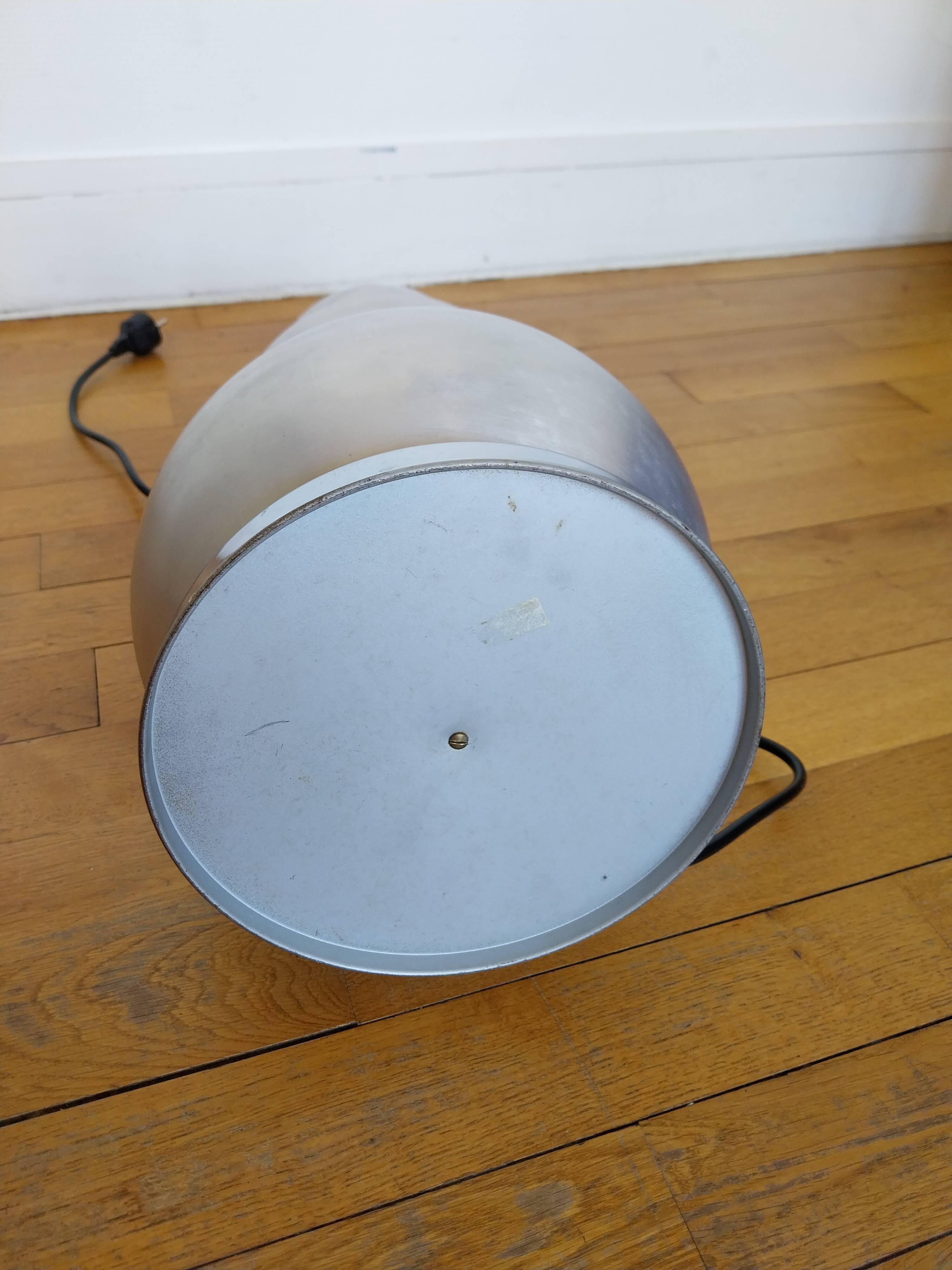 Lampe Bubble en aluminium brossé année 70