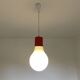Giant 1970s Edison bulb glass hanging lamp