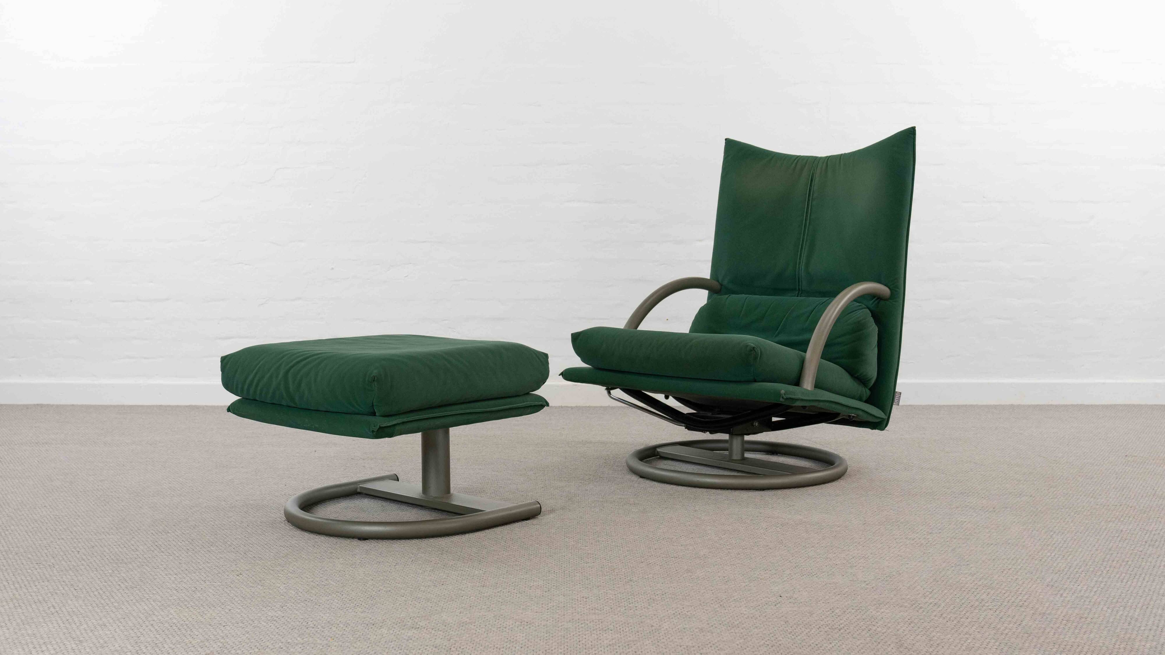 Torino Armchair and Stool 418 by Rolf Benz/BMP, 90s