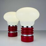 Mid-century table lamps model Bulb attributed to Enrico Tronconi, Italy 1970s, set of 2.
