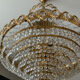Lustre cascade en bronze et pampilles de cristal