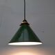 Old enamelled sheet metal lamp
