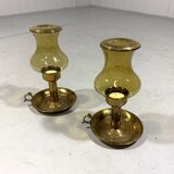 Peter Jensen Copenhagen brass candle holders Denmark 1960’s