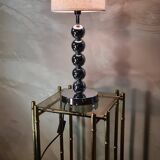 lampe boules chrome, style 70s barbier, philipe 39x18