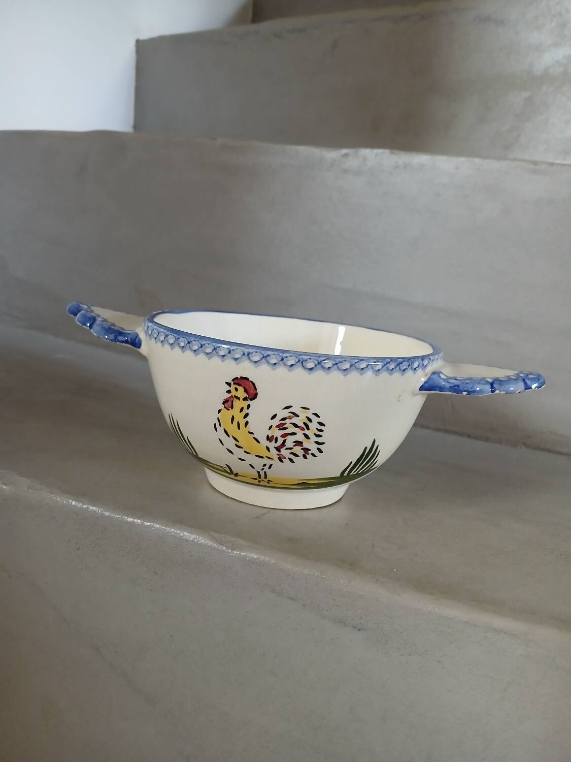 Antique Charolles earthenware bowl