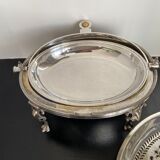 Oval bell old silver metal