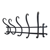 Antique coat rack in curved wood 5 hooks