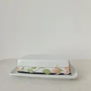 Vintage porcelain butter dish Apilco "Louisiane" - Yves Deshoulieres