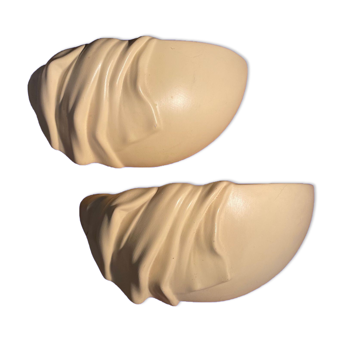 Pair of wall lamp painted plaster classiqus style