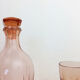 Service à eau en verre rose art déco