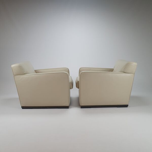 fauteuils En cuir Par Antonio Citterio Pour B&B Italie, Années 1980