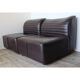 Canapé modulable vintage en cuir marron, 1970