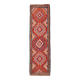 3x12 Kilim Red & Purple  Runner Rug, 102x355Cm
