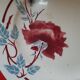 Hollow flat. Lunèville. Lyne model. Large red rose pattern.