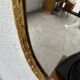Pair of oval mirrors 1900 gilded stucco