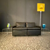 Pair of sofa pieces in plexiglass 1970/1980