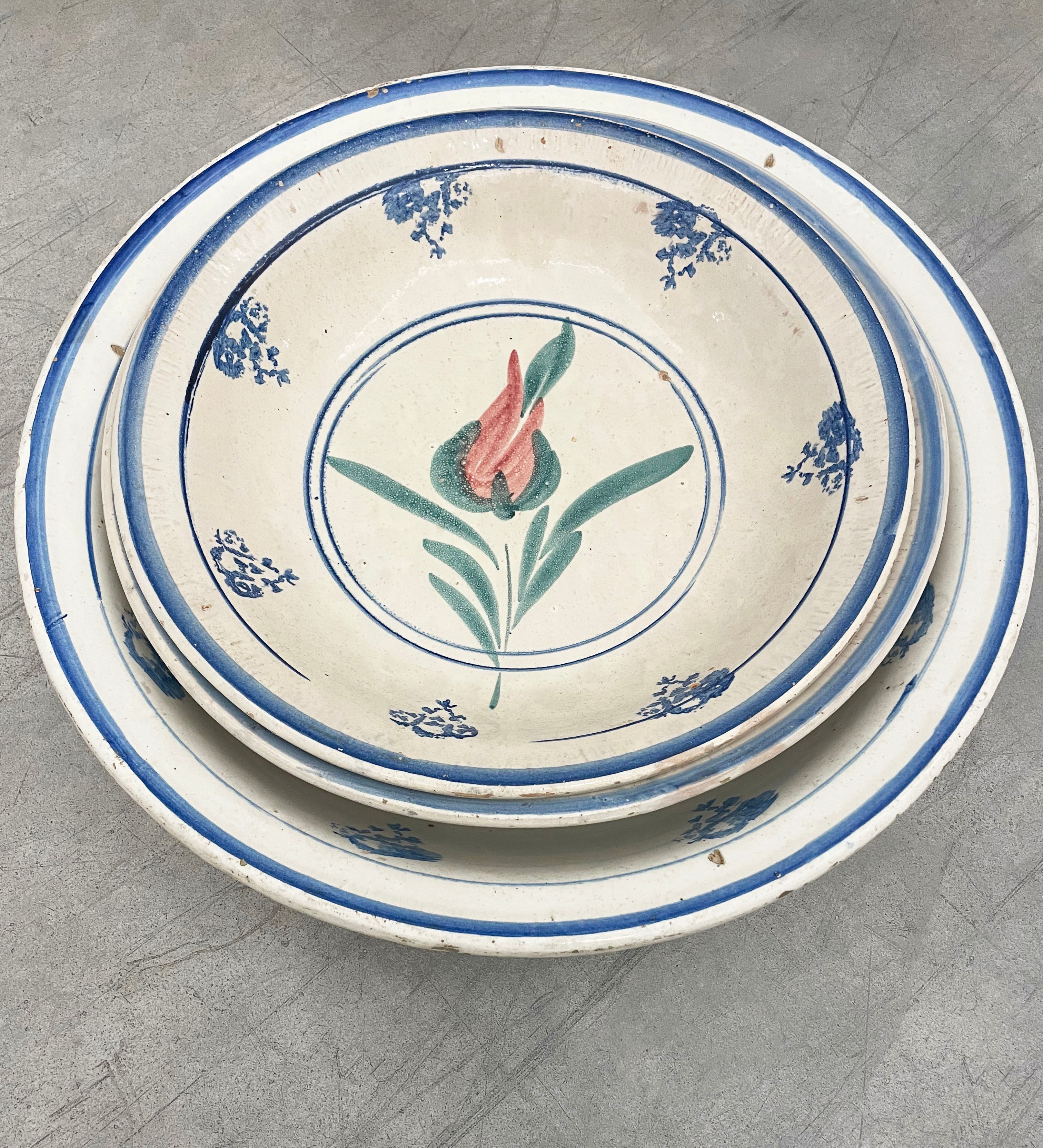 Vintage L Hand Painted Bowl