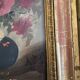 Golden framed flower bouquet painting