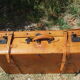 Old quality brown leather suitcase from the 60s