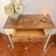 Old patinated wooden console – French country spirit, turned legs.