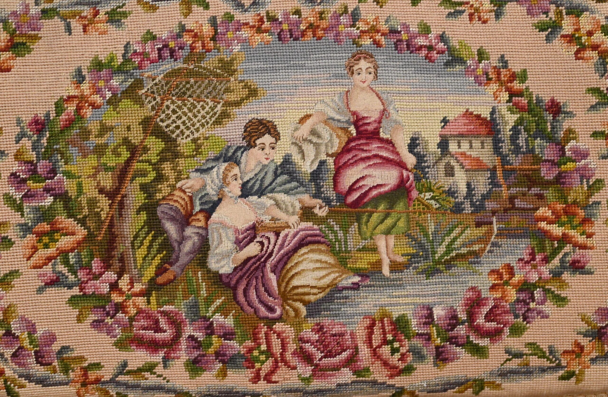 Beech canapé, stained, Louis XVI style - 1920