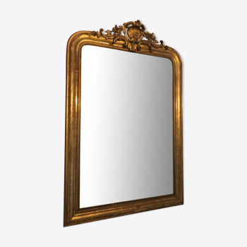 Miroir doré ancien 104x152 cm