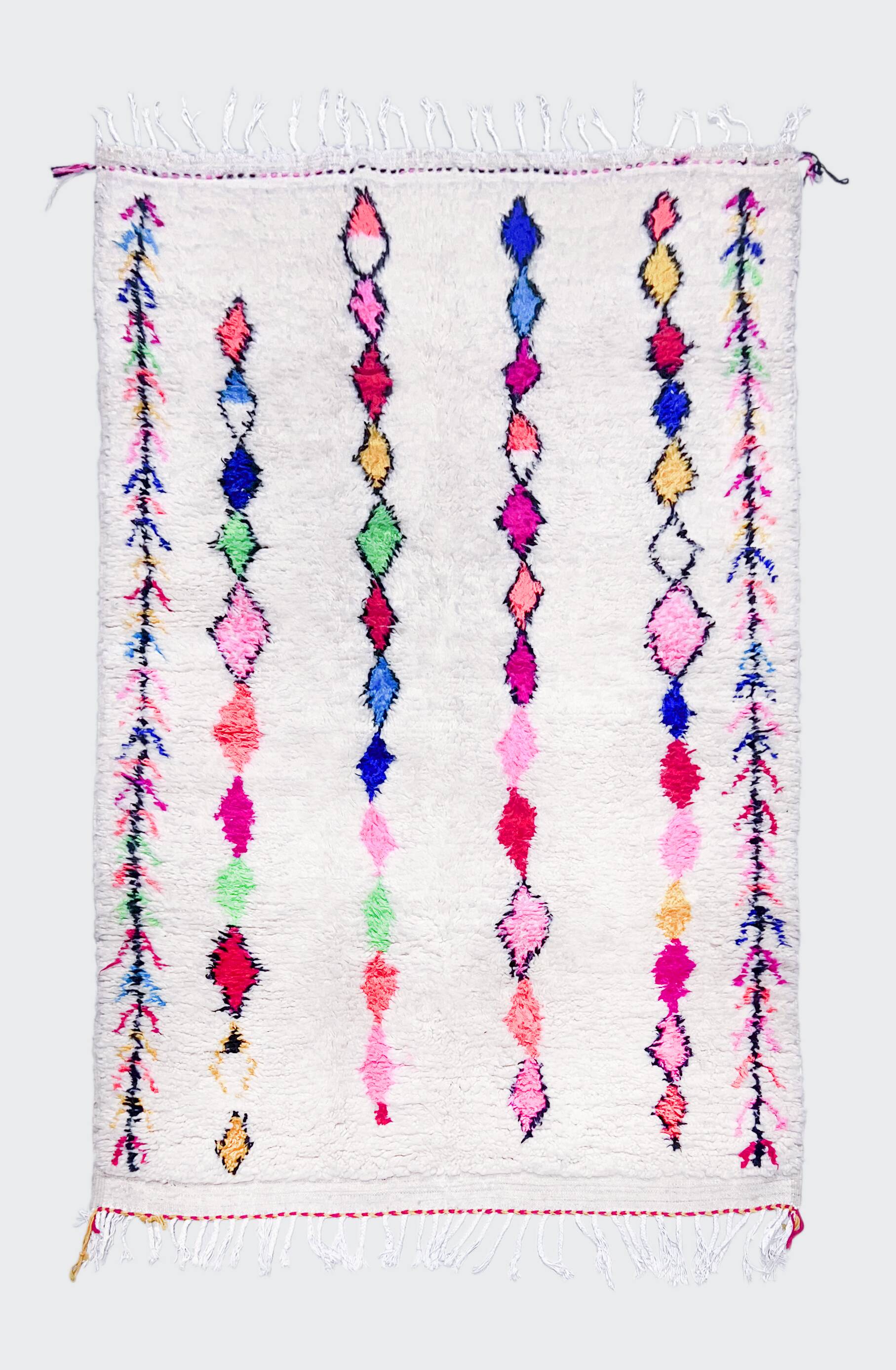 Azilal Berber rug with colorful patterns, 2.47x1.45m