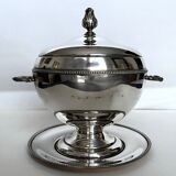 Silver metal ice bucket