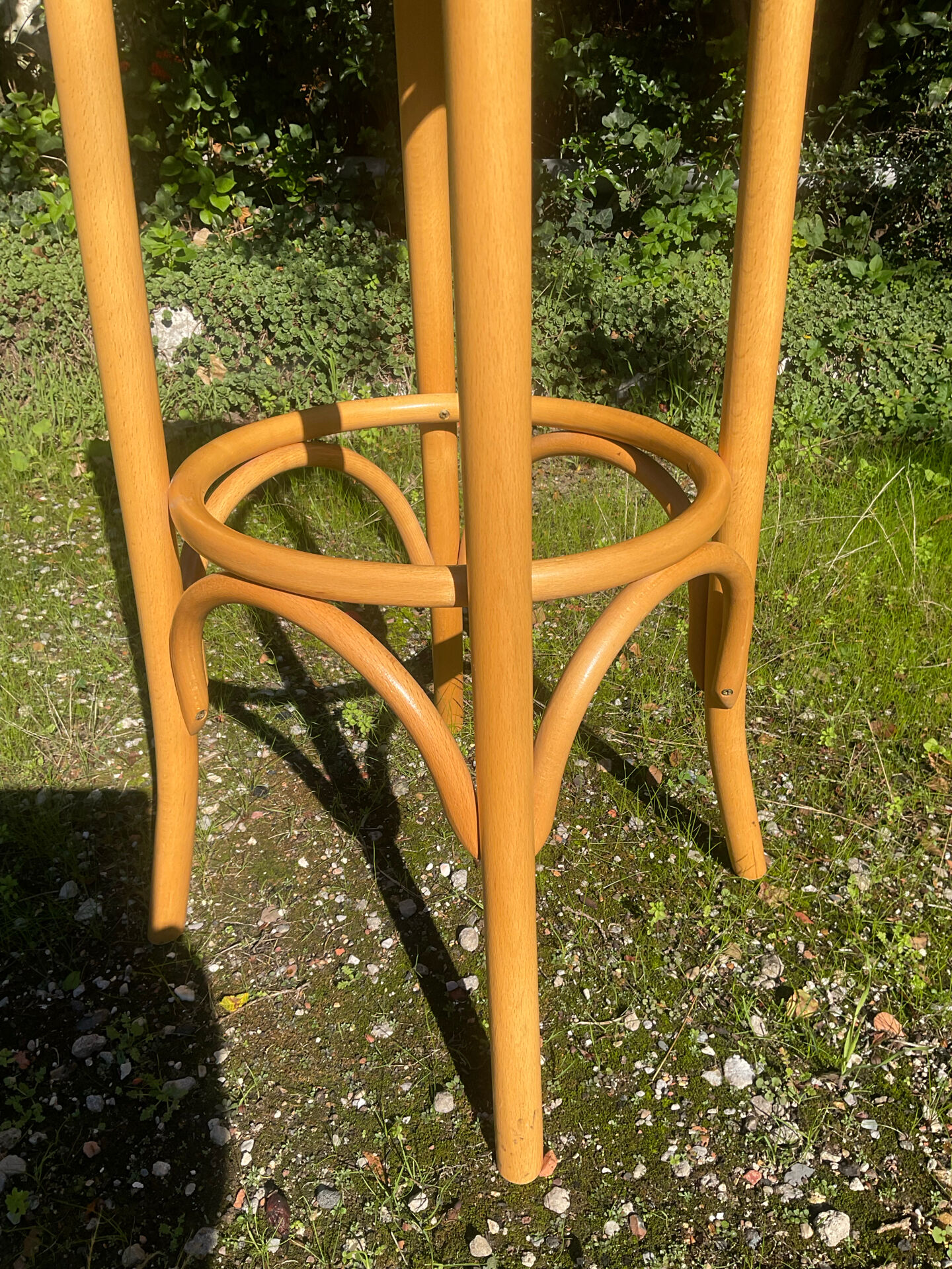 Vintage rattan bar stool from the 70s.