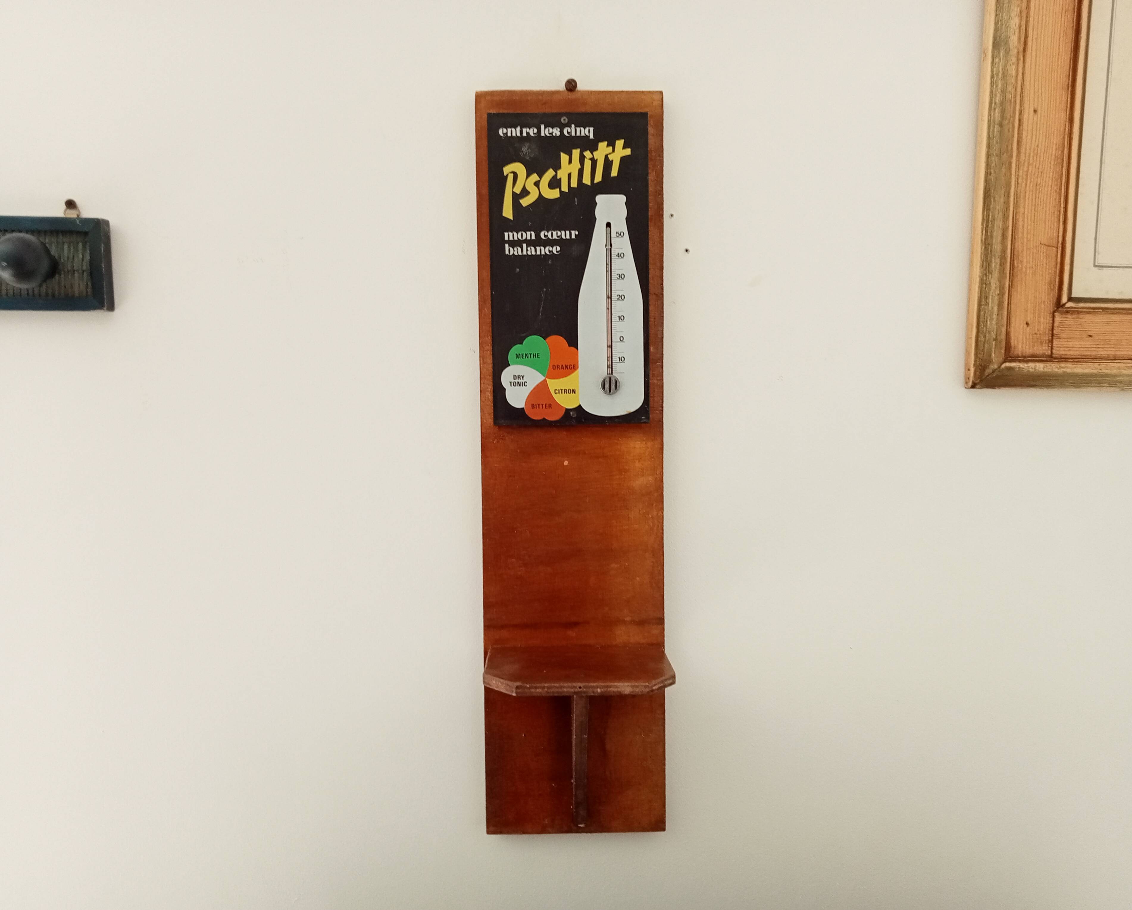 Pschitt soda advertising thermometer shelf 60s/70s