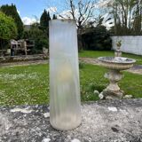 Cylindrical Art Nouveau vase with enamelled decoration of violets.