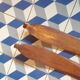 Pair of vintage wooden skis 192 cm
