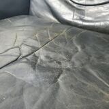 D500 armchair in black leather by Hans Olsen 1960