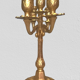 Pair of art-deco candlesticks five lights with removable light arms ~ golden regulates ~ 1930s