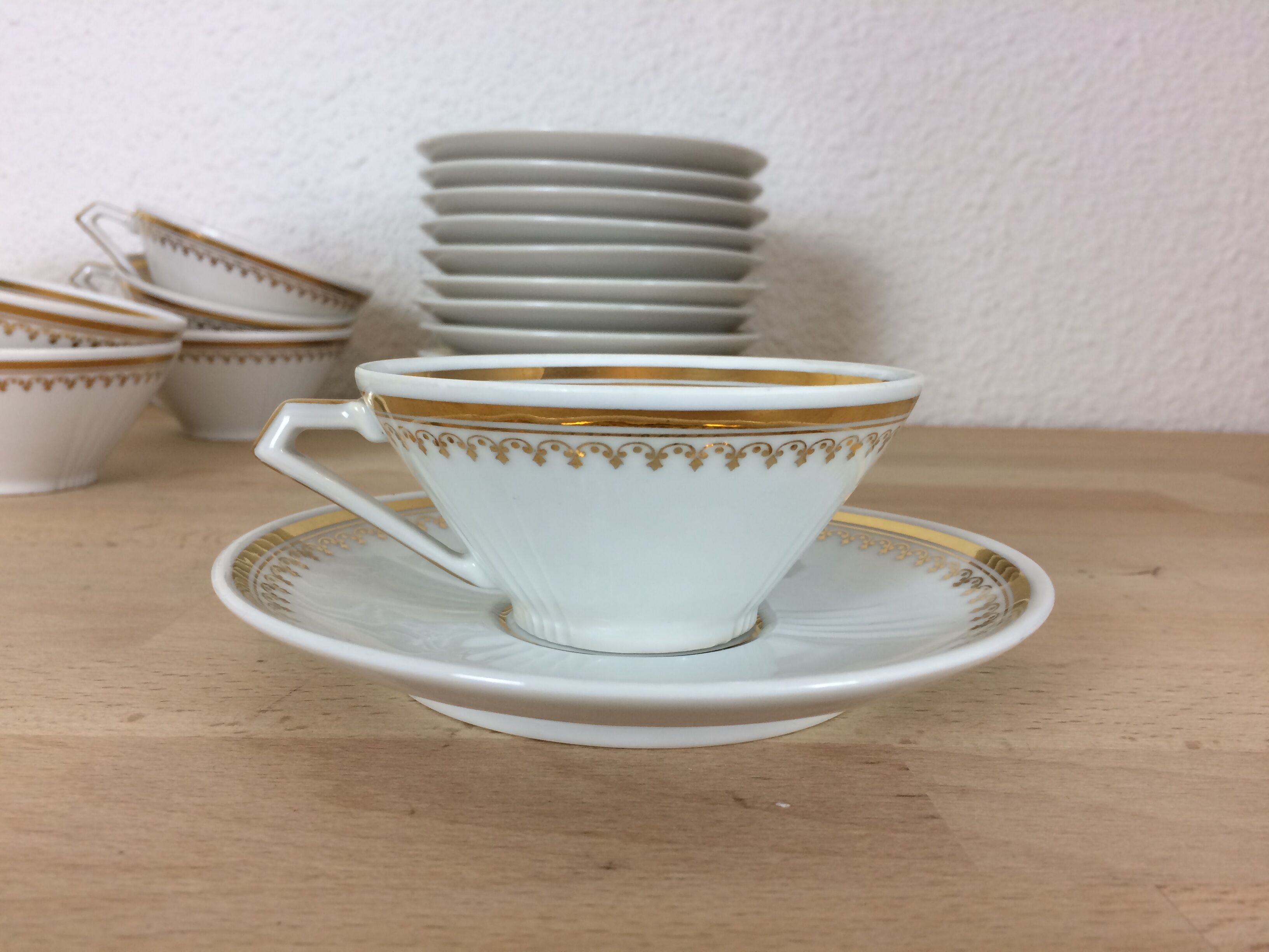 12 cups porcelain tea cups from Limoges